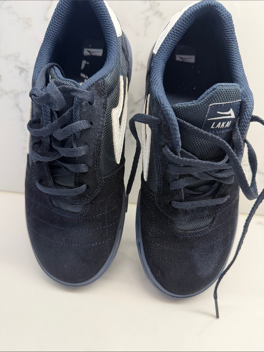 Lakai Kids Navy and White Skate Sneakers